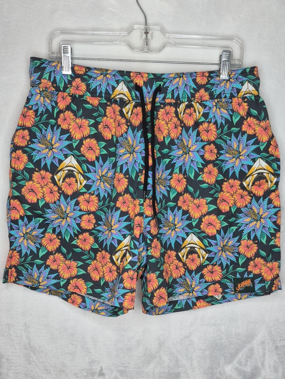 Aquaman‎ Warner Bros. Studio Tour Floral Swim Trunks Size Large